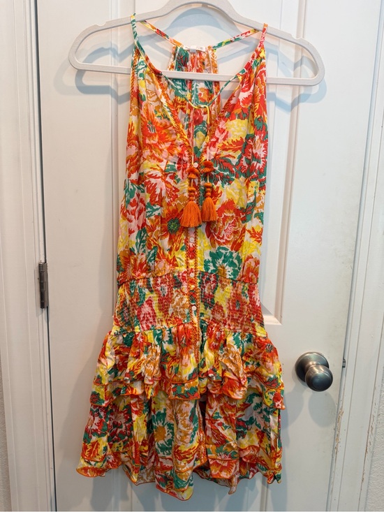 Poupette St. Barth Dresses & Skirts - Poupette St. Barth Orange, Yellow & Green Floral Mini Dress